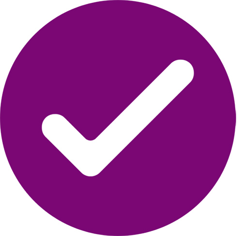 A check mark icon