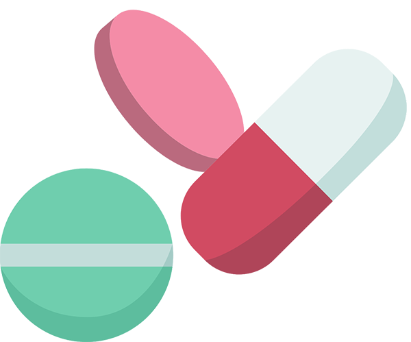 An icon showing several types of medication