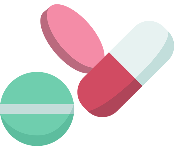 An icon showing several types of medication